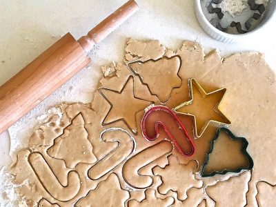 Although these cookies looked lovely coming out of the oven, the process of cutting them out looked better, with the flour and utensils already on the table nothing needed to be changed for a good photograph. Photo: Jessica Emin