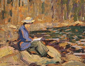 Lismer’s painting of his wife, Esther, along the Sackville River.